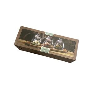 Artesa three glass domes Appetizer Serving Set NEW